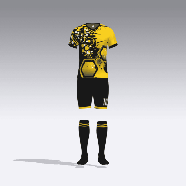 INK SPLATTER&HEXAGONS PATTERN BL