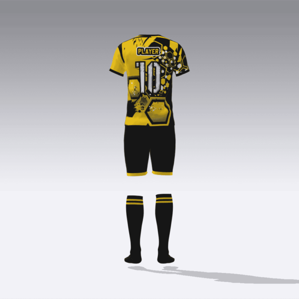 INK SPLATTER&HEXAGONS PATTERN BL