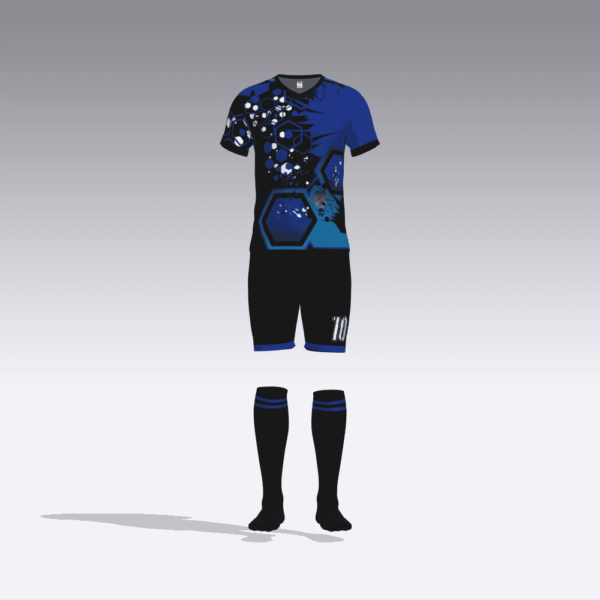 INK SPLATTER&HEXAGONS PATTERN BL