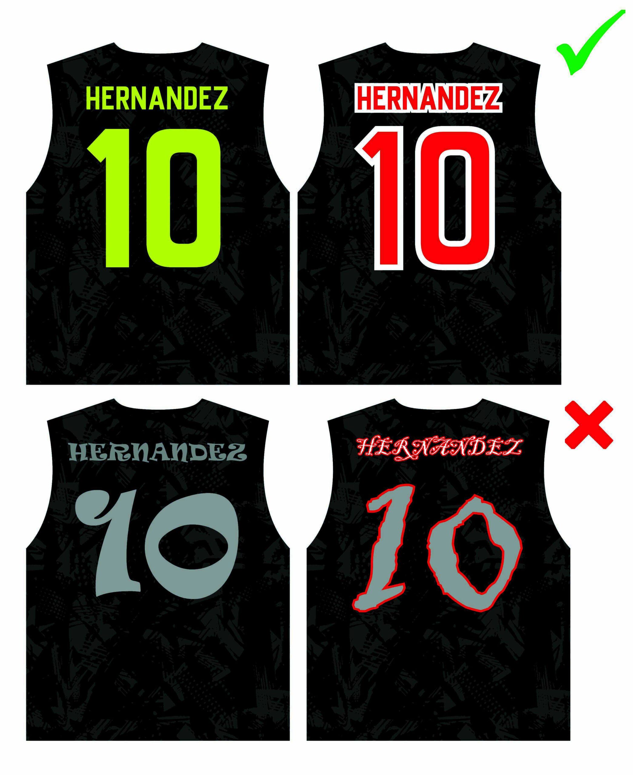 8 Consejos Útiles a la Hora de Diseñar tu Uniforme de Fútbol o Cualquier Deporte. TIPOGRAFIA DEPORTIVA